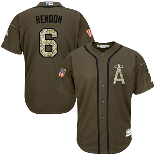 Angels #6 Anthony Rendon Green Salute to Service Stitched Youth MLB Jersey